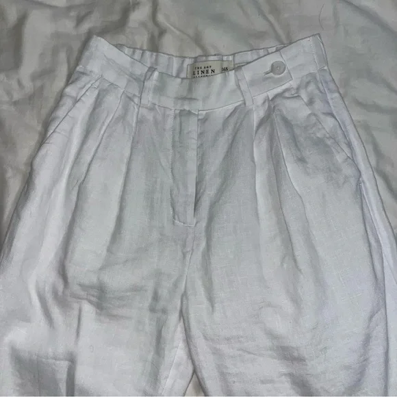 Abercrombie & Fitch White Wide Leg Pants - Picture 10 of 11